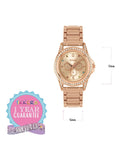 Peers Hardy Tikkers rose gold watch with multicoloured stone dial, imported from the UK