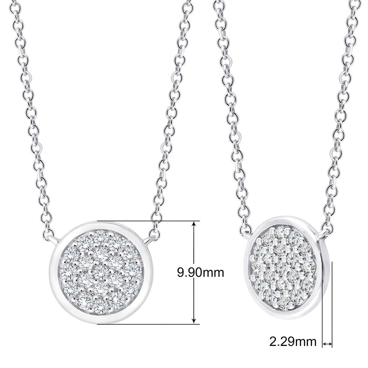 Costco diamond pendant round brilliant cut 0.25ctw, imported from the UK
