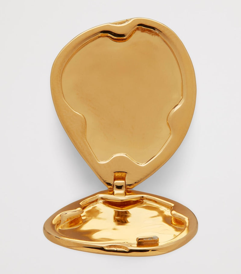 Monica Vinader Gold Vermeil Deia Pebble Locket Pendant - British product