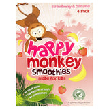 Happy Monkey Strawberry & Banana Kids Smoothie 4x180ml GOODS Sainsburys   