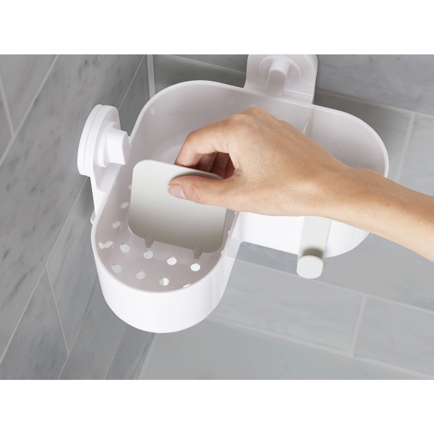 Joseph Joseph Duo Corner Shower Caddy white, UK version