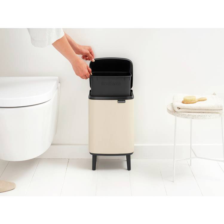 Brabantia Bo waste bin soft beige 7 litre, imported from the UK