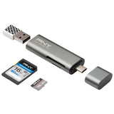 PNY 3 Port USB-C card reader, UK version