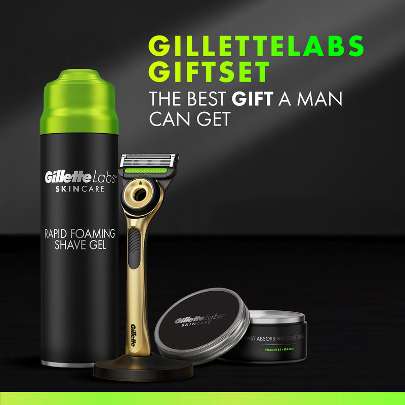 GilletteLabs Champion Gold razor exfoliating bar stand (British brand)