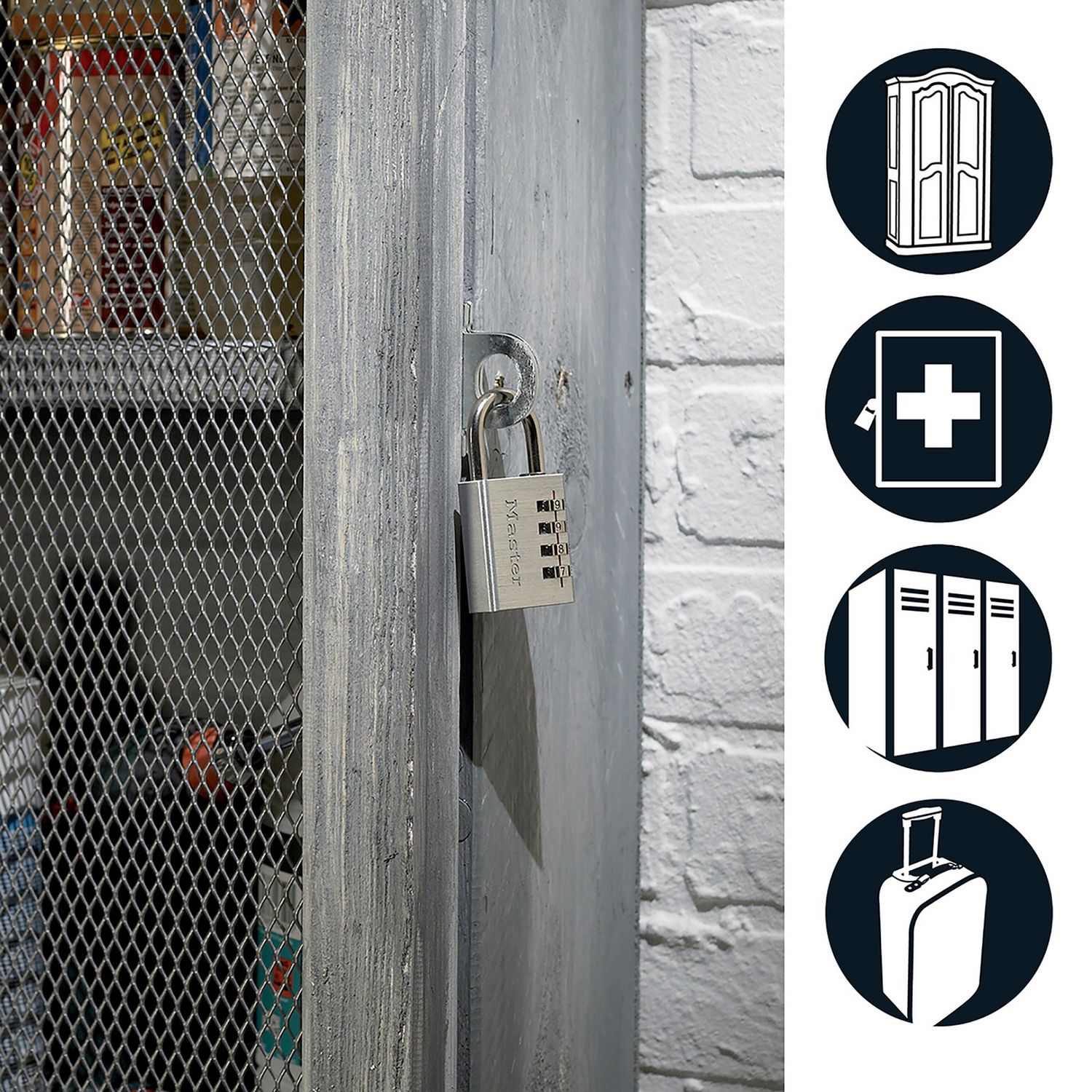Master Lock combination padlock, 4-digit code lock (British brand)