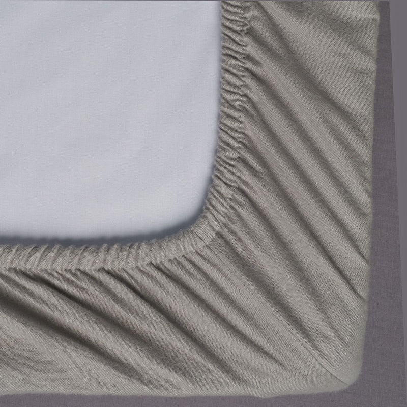 Habitat Soft and Cosy Brushed Cotton Grey Fitted Sheet - KS