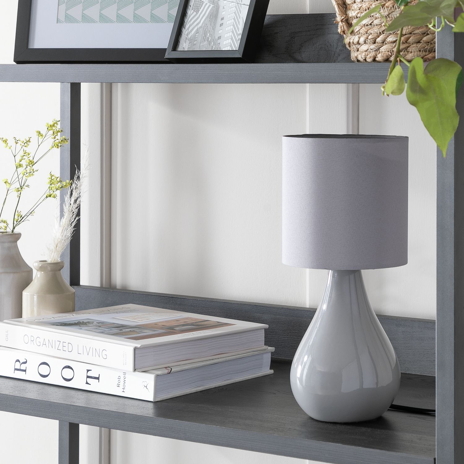 Argos Home Ceramic Table Lamp - Grey
