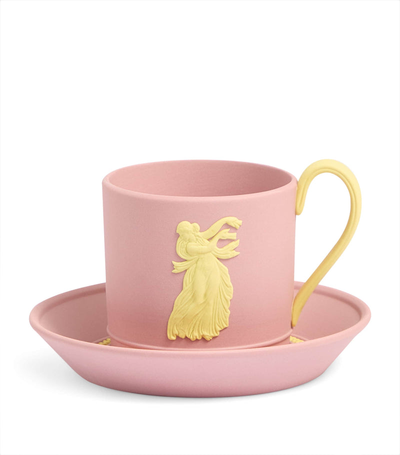 Wedgwood Jasper Bacchus teacup and saucer set (British brand)