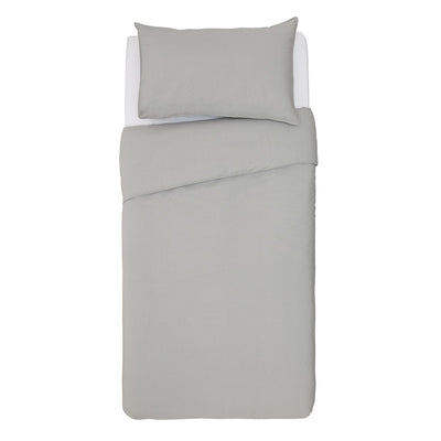 Argos Habitat Cotton Rich 180 TC Plain Grey Bedding Set - Single- Buy online at McGrocer