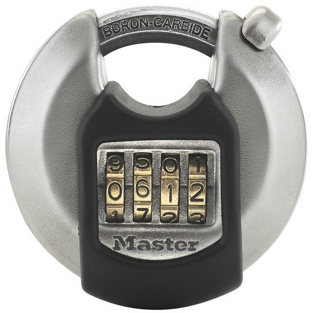 Master Lock combination disc padlock stainless steel, imported from the UK