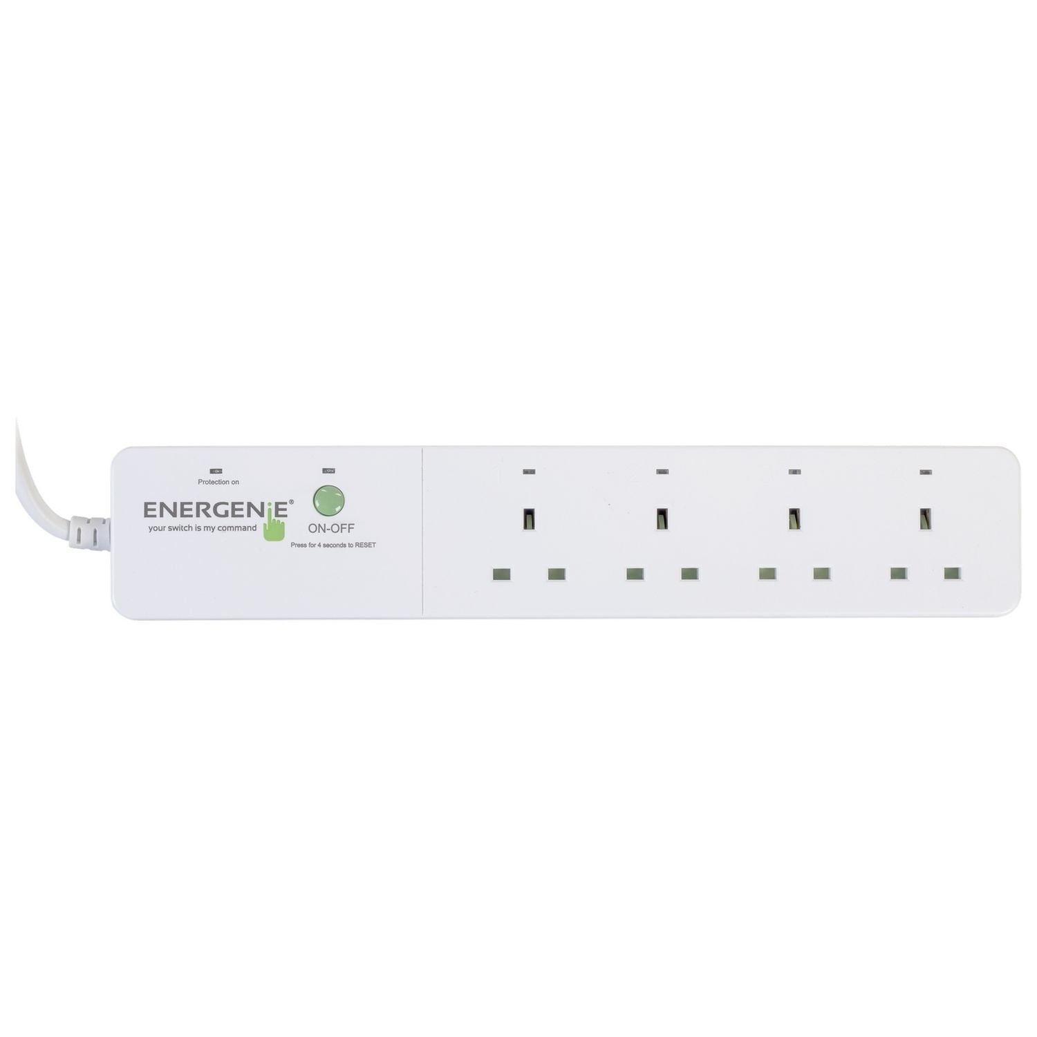 Energenie extension lead surge protected 4 socket 1.8m, imported from the UK