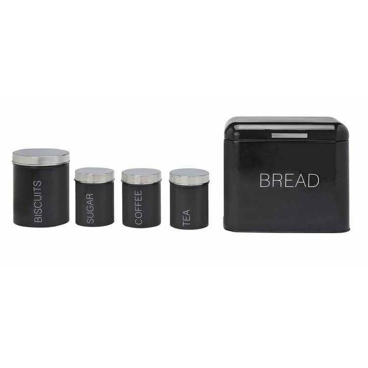 Argos Home 5-piece kitchen storage set jet black - British product