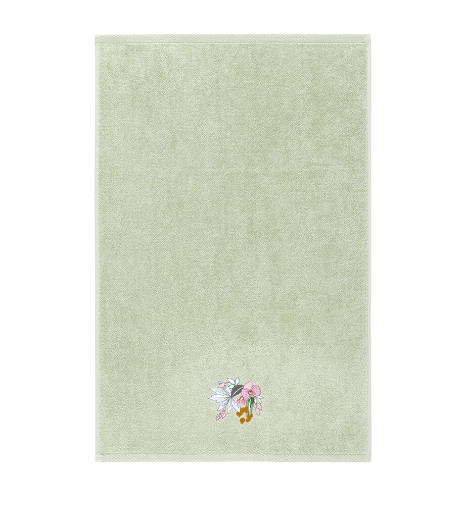 Yves Delorme embroidered orchidee guest towel 45cm x 70cm (British brand)