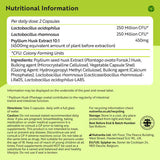 Nutravita psyllium husk 4500mg with probiotics 180 capsules, imported from the UK