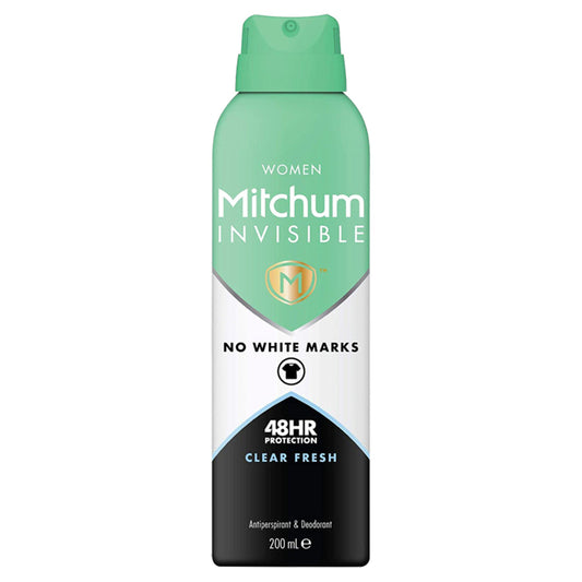 Mitchum Invisible Women 48HR Protection Clear Fresh Anti-Perspirant & Deodorant 200ml Special offers Sainsburys   