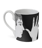 Fornasetti Marameo porcelain coffee mug with hand design - British product
