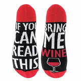 Sock Snob If You Can Read This Bring Me... Socks 4-8 UK GOODS Superdrug Wine  