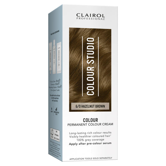 Clairol Professional Colour Studio 6/0 Hazelnut Brown Permanent Colour Cream GOODS Sainsburys   