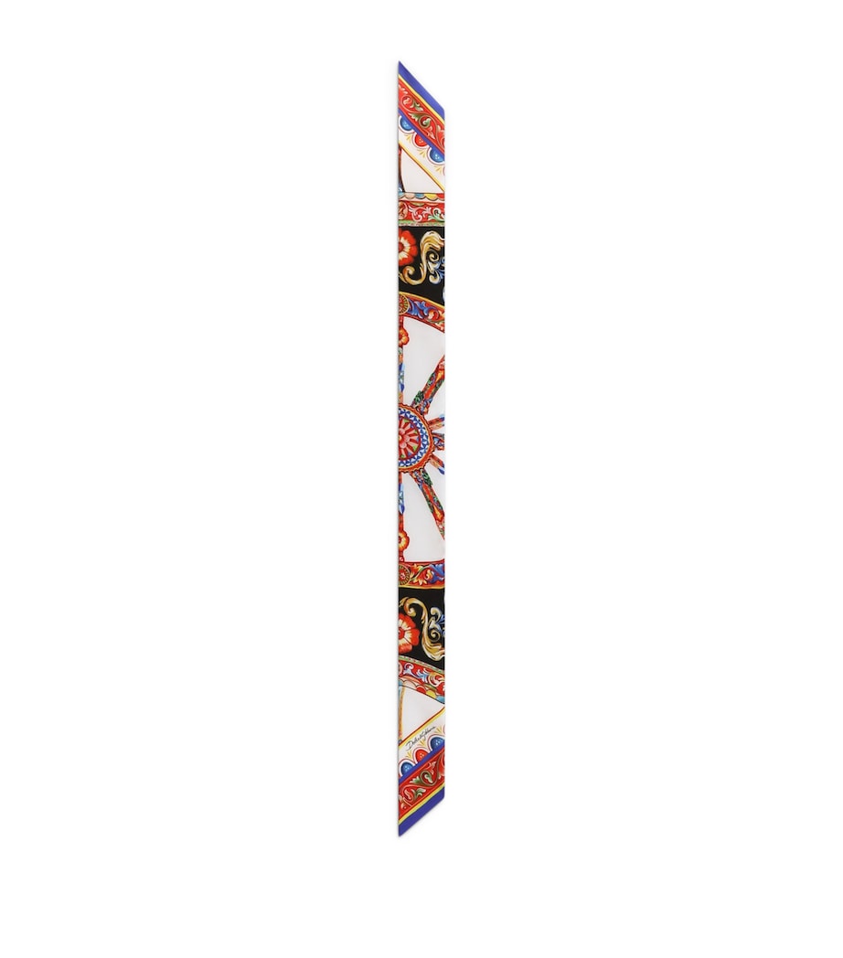 Dolce&Gabbana silk scarf Carretto Print 6x100cm, UK version