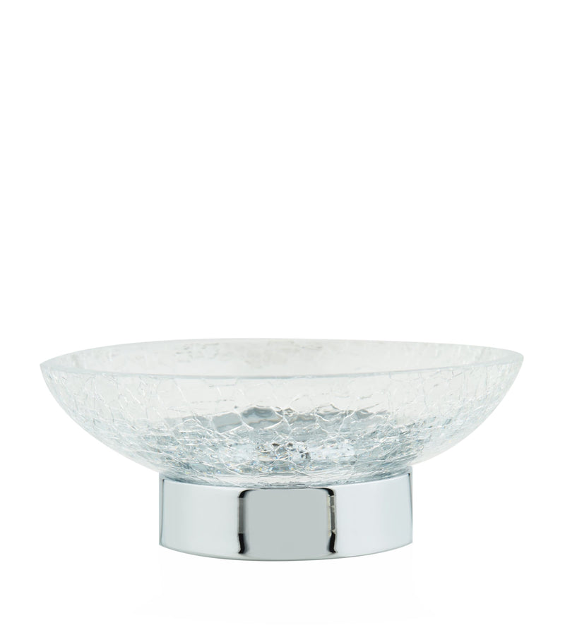 ZODIAC cracked crystal soap dish (British brand)