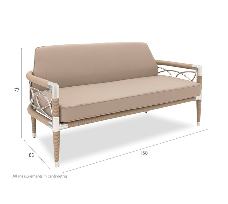 Indian Ocean Davos Outdoor 2-Seater Sofa, UK version