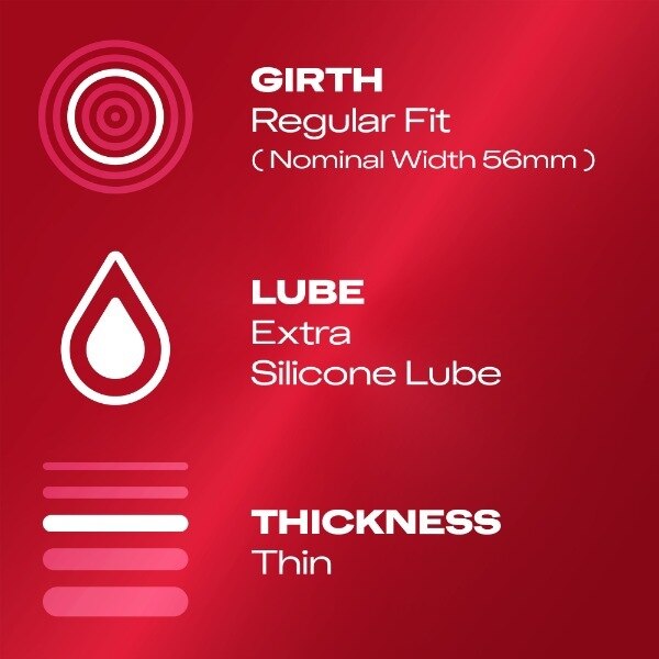 Durex Thin Feel Extra Lube Condoms Regular Fit 12s GOODS Superdrug   