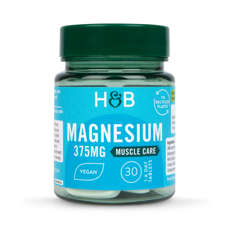 Holland & Barrett Magnesium 375mg 30 Tablets, imported from the UK