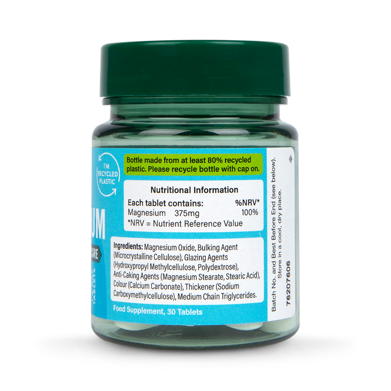 Holland & Barrett Magnesium 375mg 30 Tablets, imported from the UK