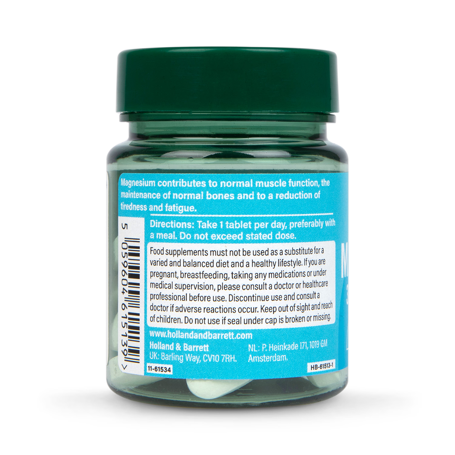Holland & Barrett Magnesium 375mg 30 Tablets, imported from the UK
