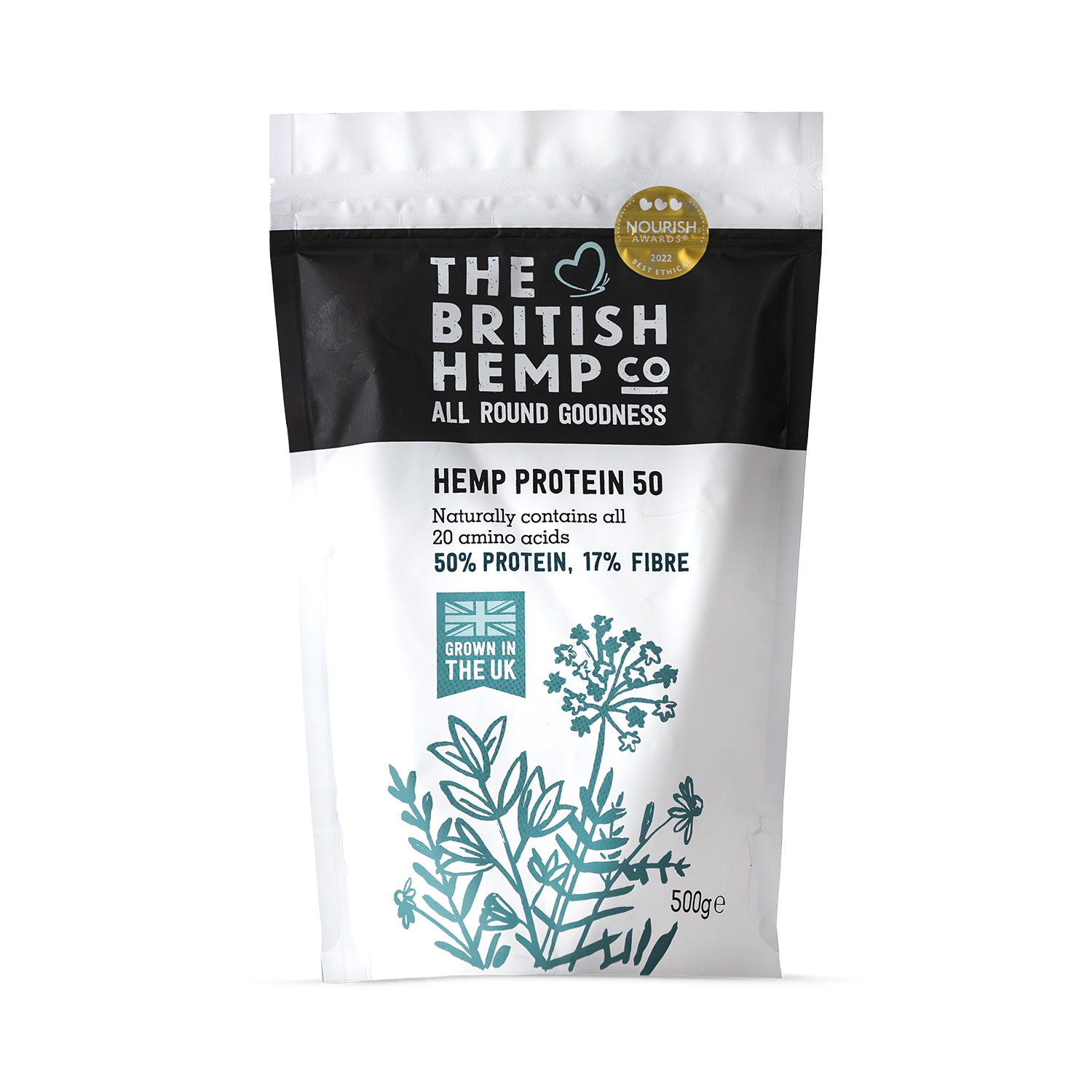 The British Hemp Co hemp protein powder 50% 500g - British product
