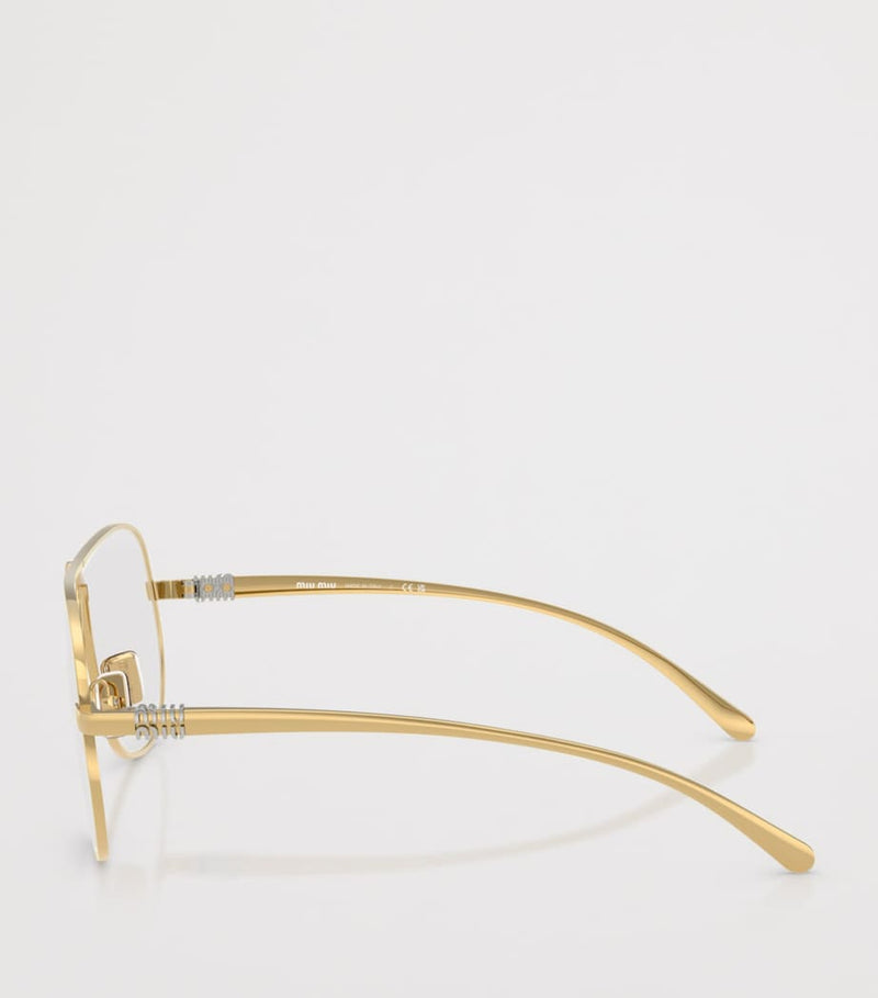Miu Miu metal pilot sunglasses with blue light filter - British product