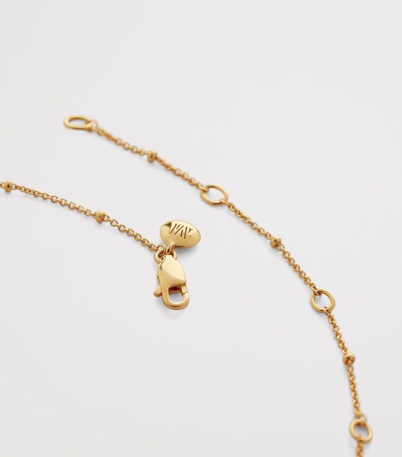 Monica Vinader gold vermeil beaded chain necklace 46cm, UK version