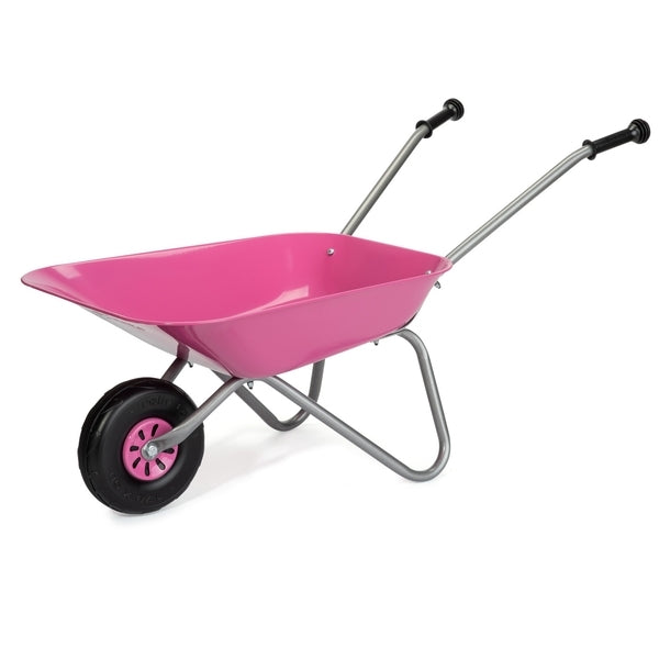 Rolly children's wheelbarrow pink metal - British product