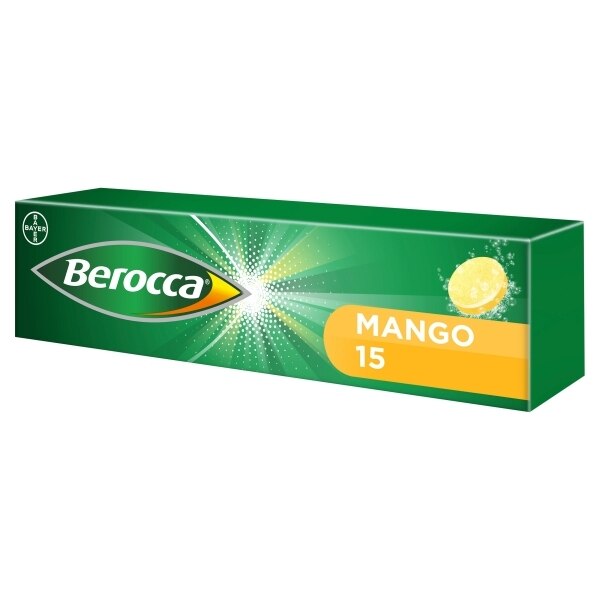 Berocca Food Supplement Mango Effervescent 15 Tablets GOODS Superdrug   