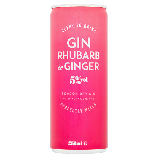 Sainsbury's Gin & Rhubarb & Ginger 250ml GOODS Sainsburys   