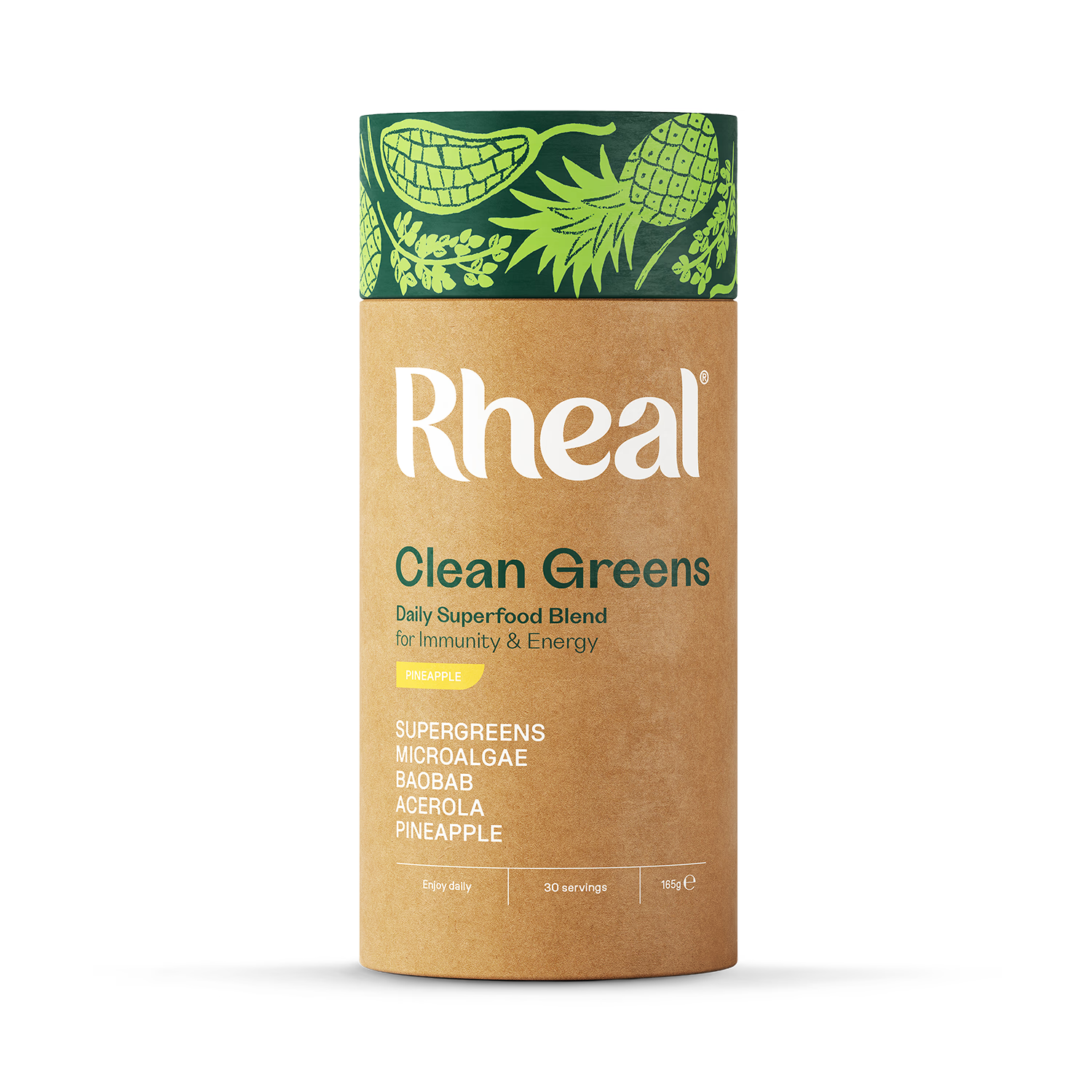 Rheal super greens powder Pineapple 165g - British product