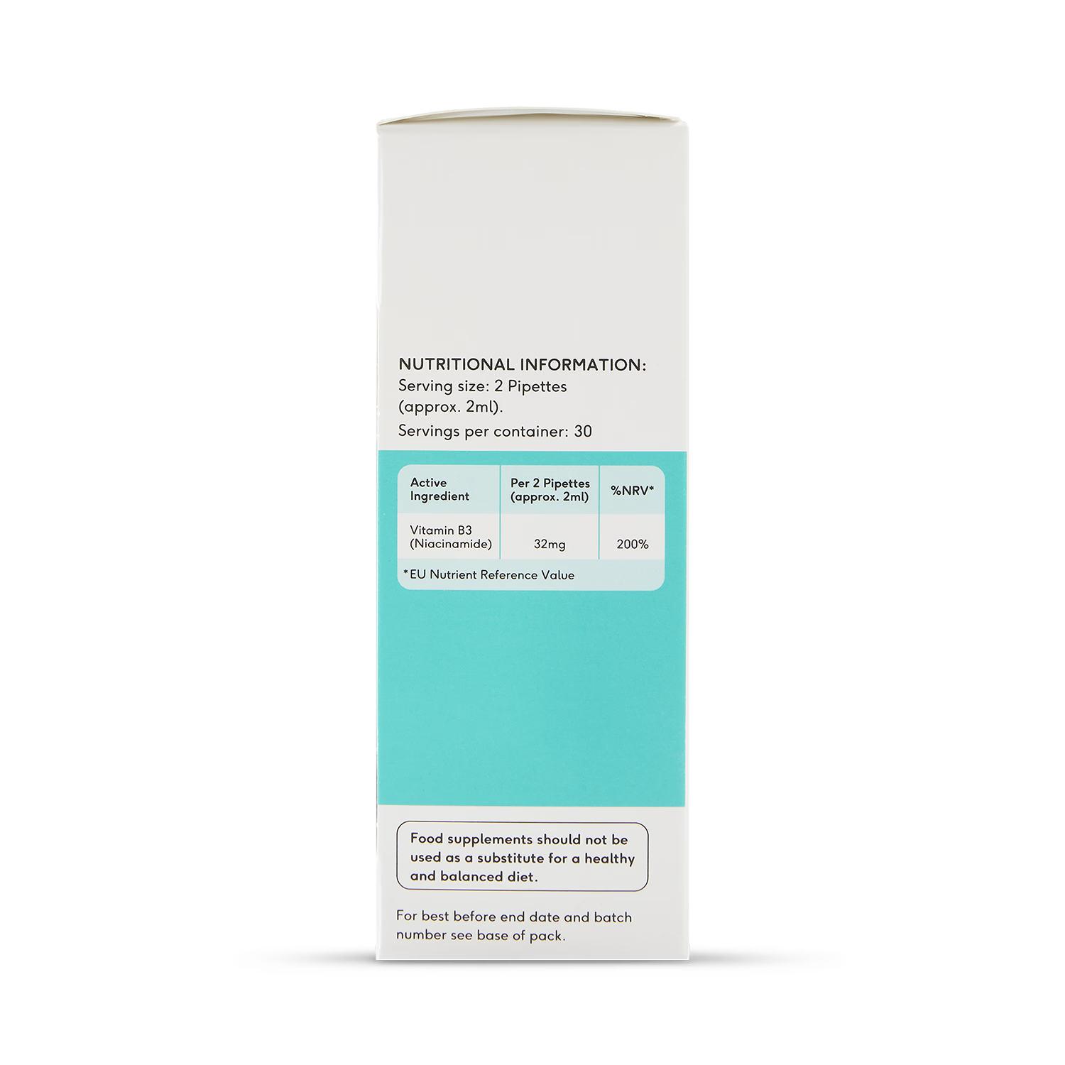 Beauty Dropz Niacinamide edible drops 60ml (British brand)