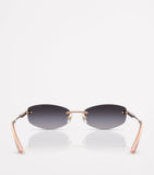Jimmy Choo metal frame wire oval sunglasses - British product