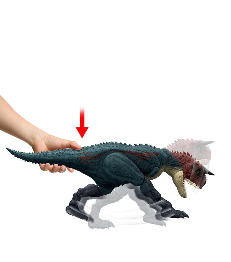 Charge and Chomp Carnotaurus dinosaur toy with sounds and app, UK version