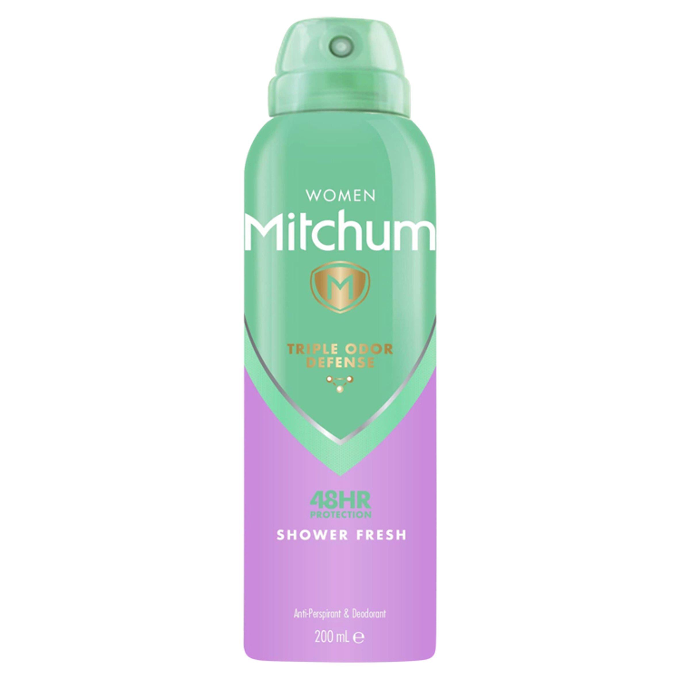 Mitchum Women Triple Odor Defense Protection Shower Fresh Anti-Perspirant & Deodorant 200ml Special offers Sainsburys   