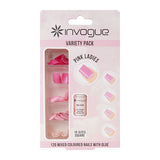 Invogue Pink Ladies Square Nails - Variety Pack (120 Pieces) GOODS Superdrug   