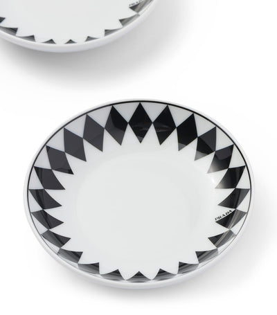 Harrods Porcelain Chequerboard Sauce Bowl Set 11cm Diameter (2 Pieces)- Buy online at McGrocer