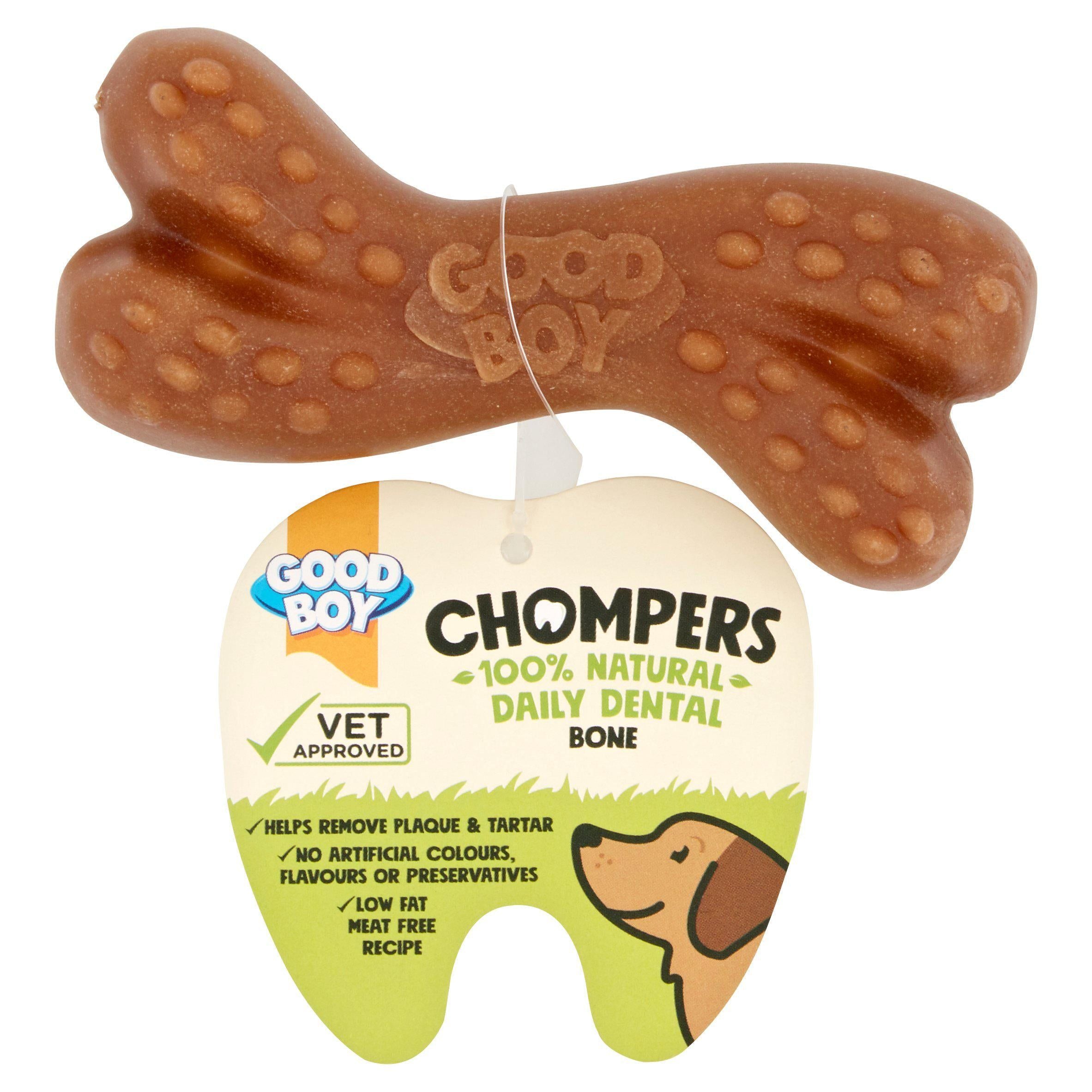 Good Boy Chompers 100% Natural Dental Bone Dog Treats 60g Dog chews Sainsburys   