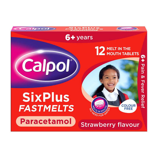 Calpol Six Plus Fastmelts 250mg Orodispersible Tablets - 12 Tablets Baby Healthcare Boots   