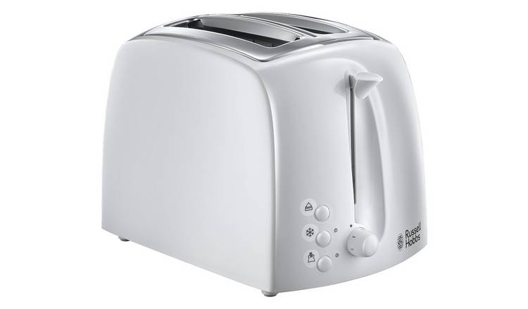 Russell Hobbs Textures 2 Slice White Plastic Toaster 21640