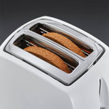 Russell Hobbs white plastic 2 slice toaster (British brand)