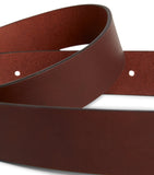 Barbour matte tan leather belt with gold buckle (British brand)
