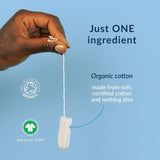 Natracare tampons regular organic cotton non-applicator 80 count, imported from the UK