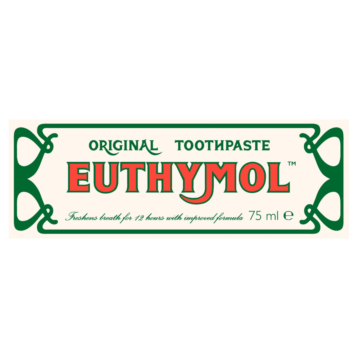 Euthymol Original toothpaste 75ml tube - British brand
