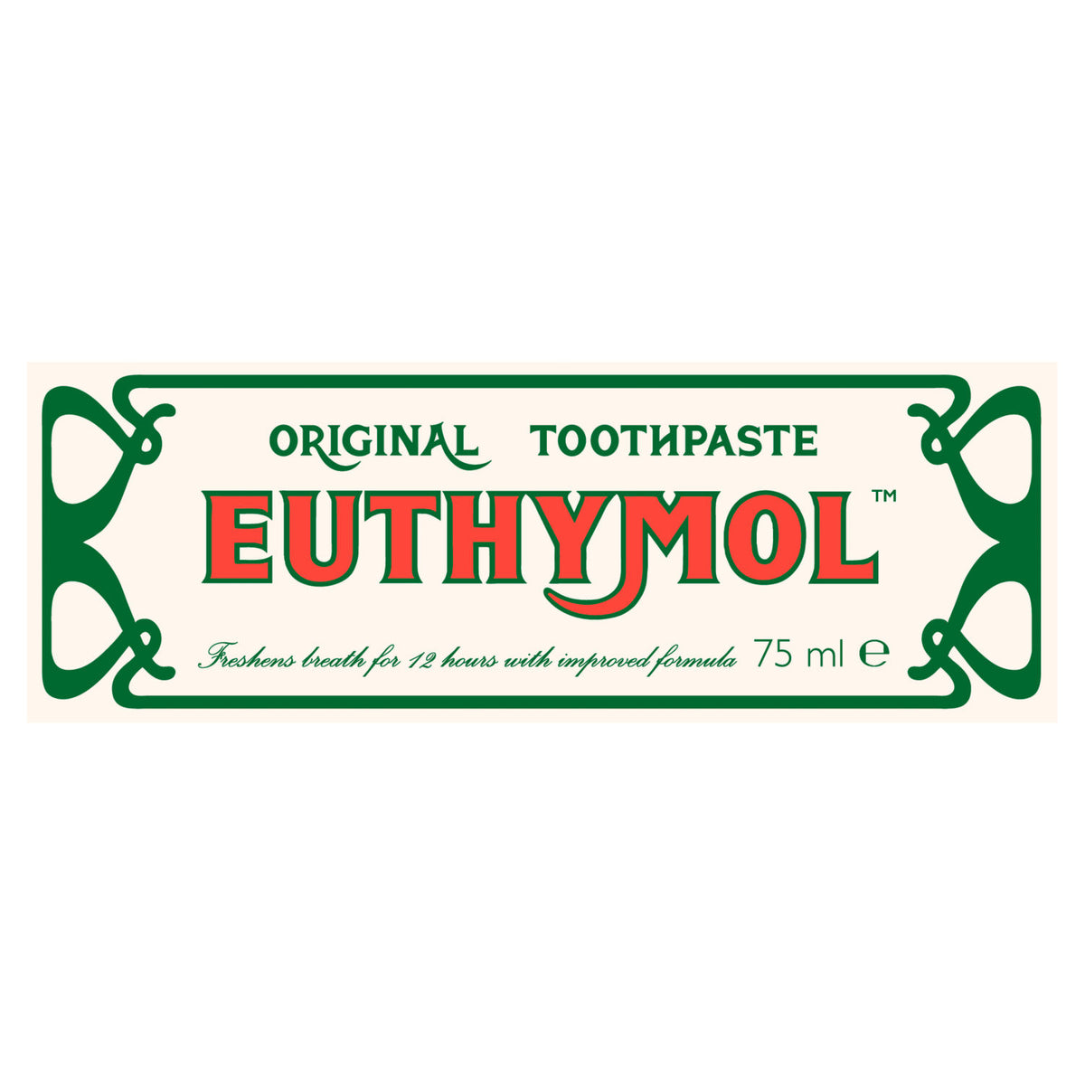 Euthymol Original toothpaste 75ml tube - British brand